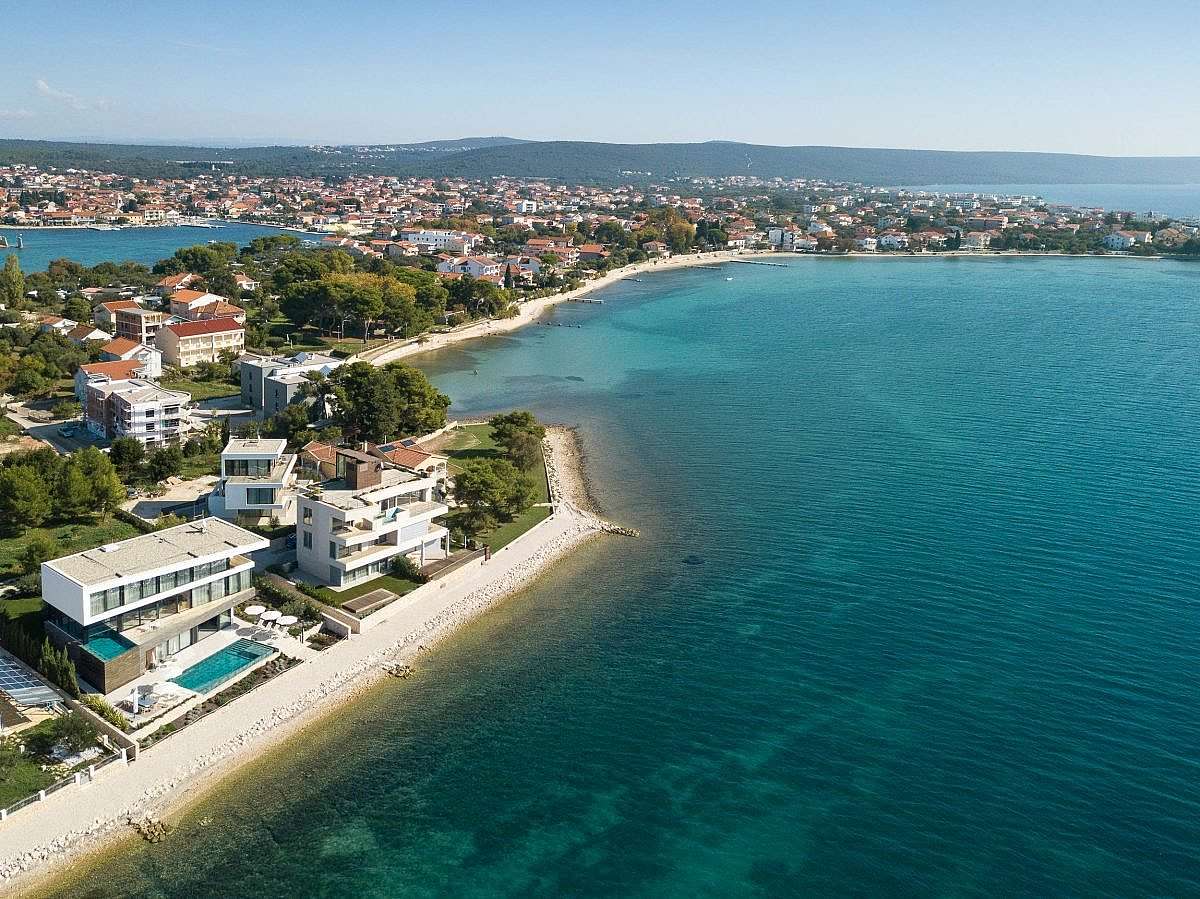 Designer-done villas line the Dalmatia Coast in Croatia. (Broker Group)