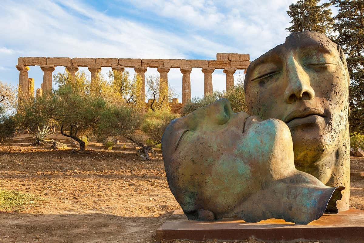 The Valley of the Temples, in the hilltop city of Agrigento in southern Sicily, is the dramatic backdrop for FestiValle—the international festival of music and digital arts, August 10-17, 2025. (Shutterstock)