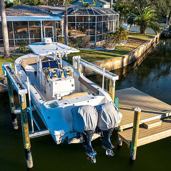 #1 rear of property with boat