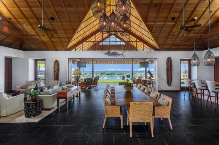 luxury hawaii home living room kohanaiki clubhouse