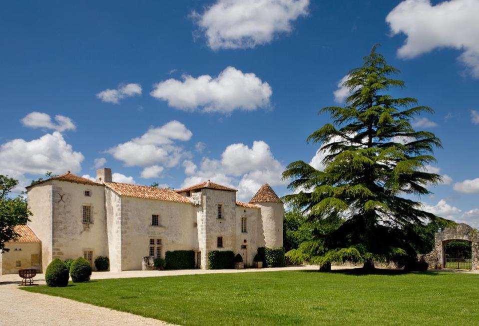 stone chateau outside angouleme in south charente region of france