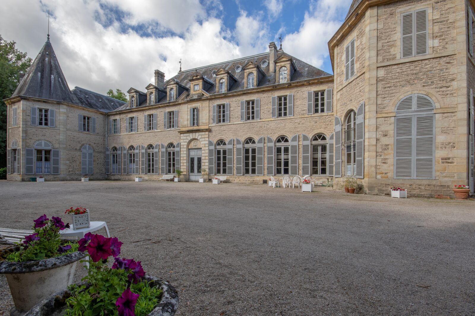 17th Century castle in france with a large history