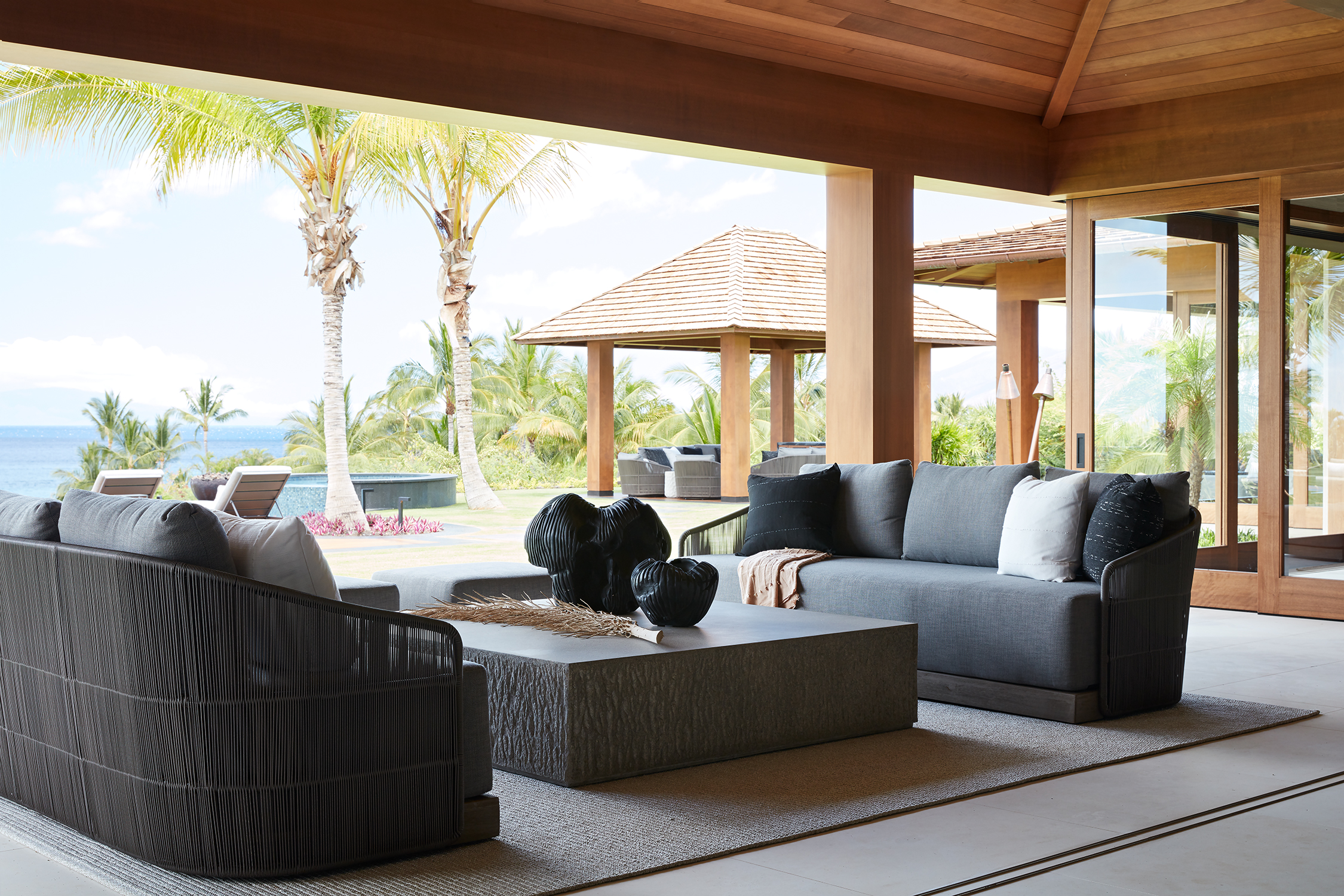 outdoor living room in hawaii by stephanie brown