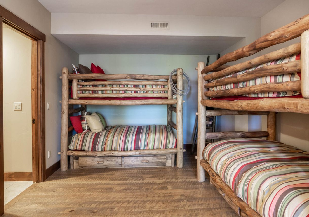 bunk room in a montana bigfork luxury home at 215 Chief Cliff Trail