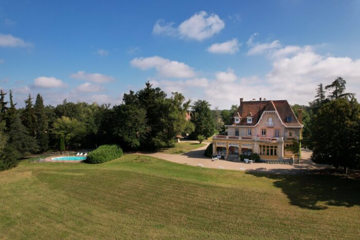 panoramic view of a 1911 hunting lodge in the loire area of france