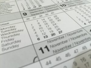 calendar months days