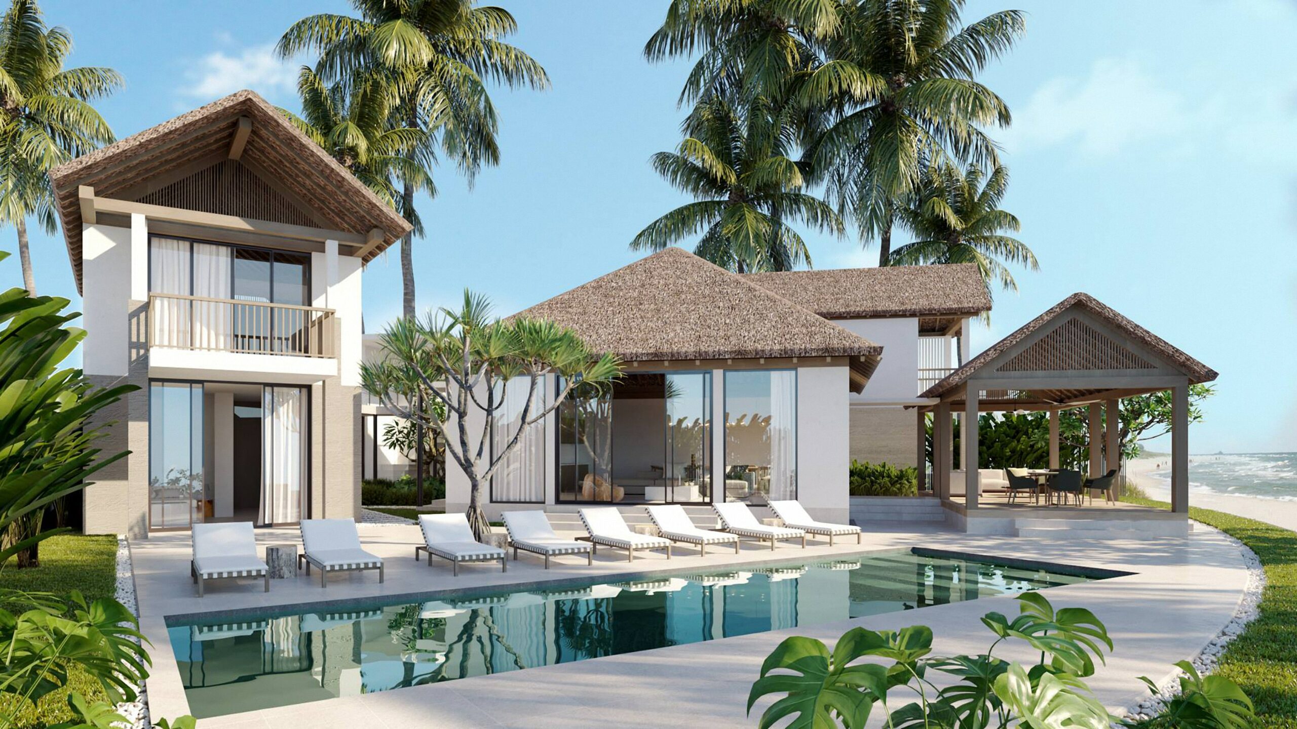 tropical villa rendering