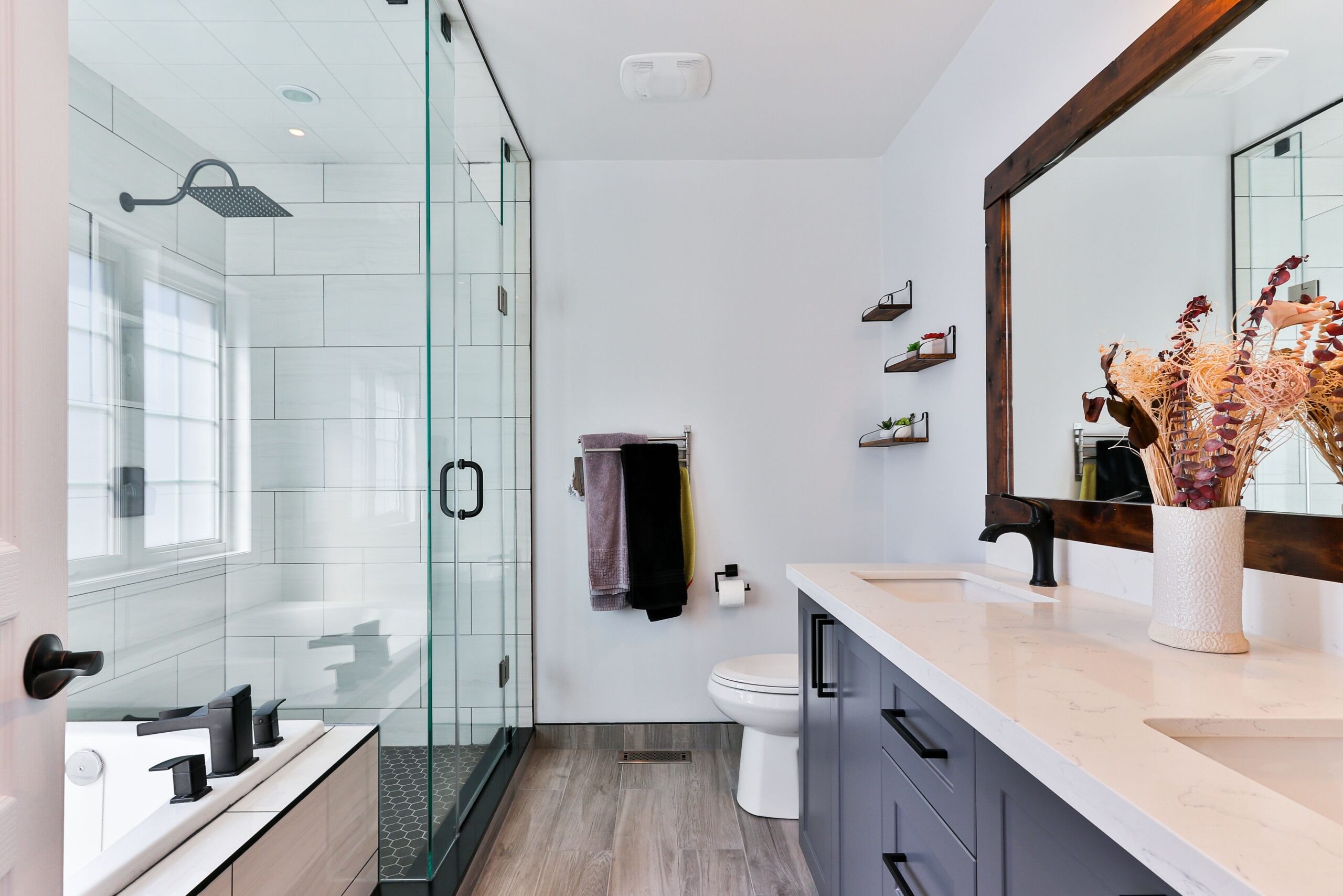 clean contemporary design bathroom