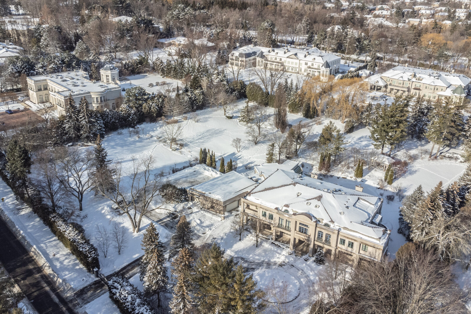 Mansion in snowy Toronto