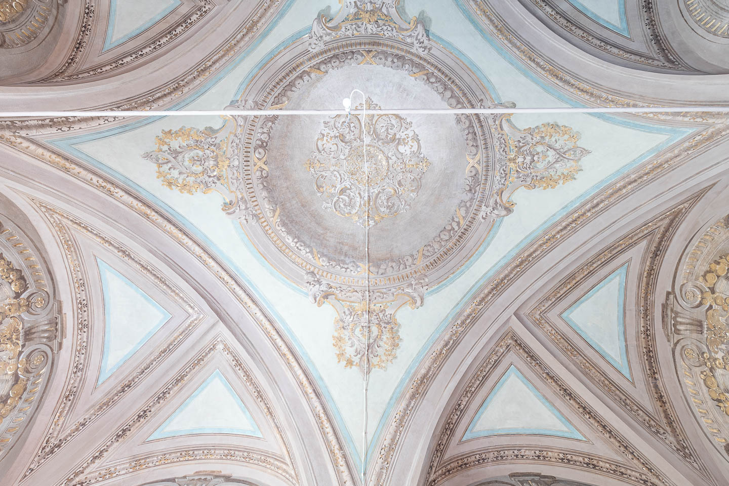 Hand-painted ceiling of Florence villa. 