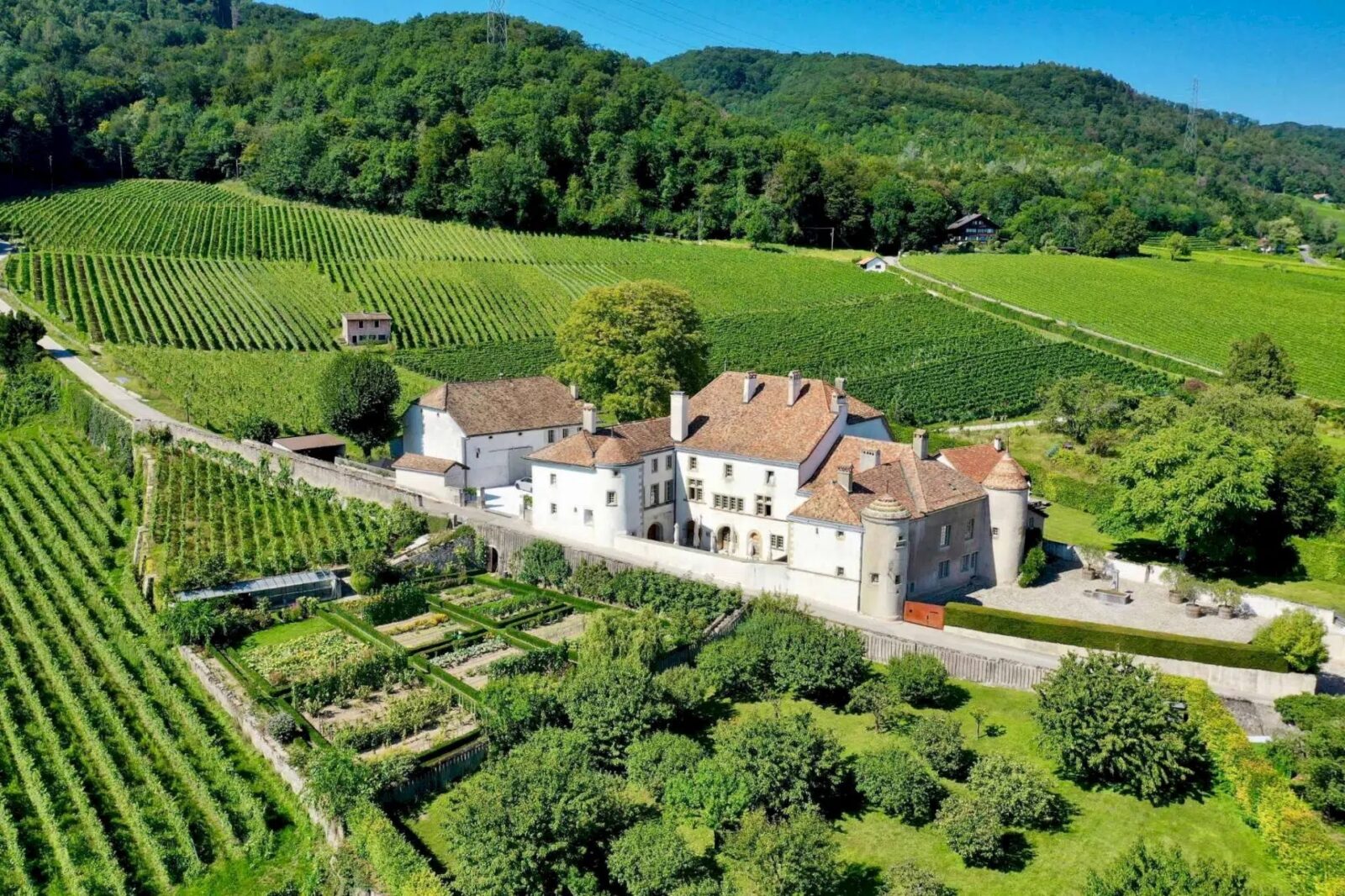 Chateau Le Rosey 13th Century Castle Bursins Vaud Switzerland