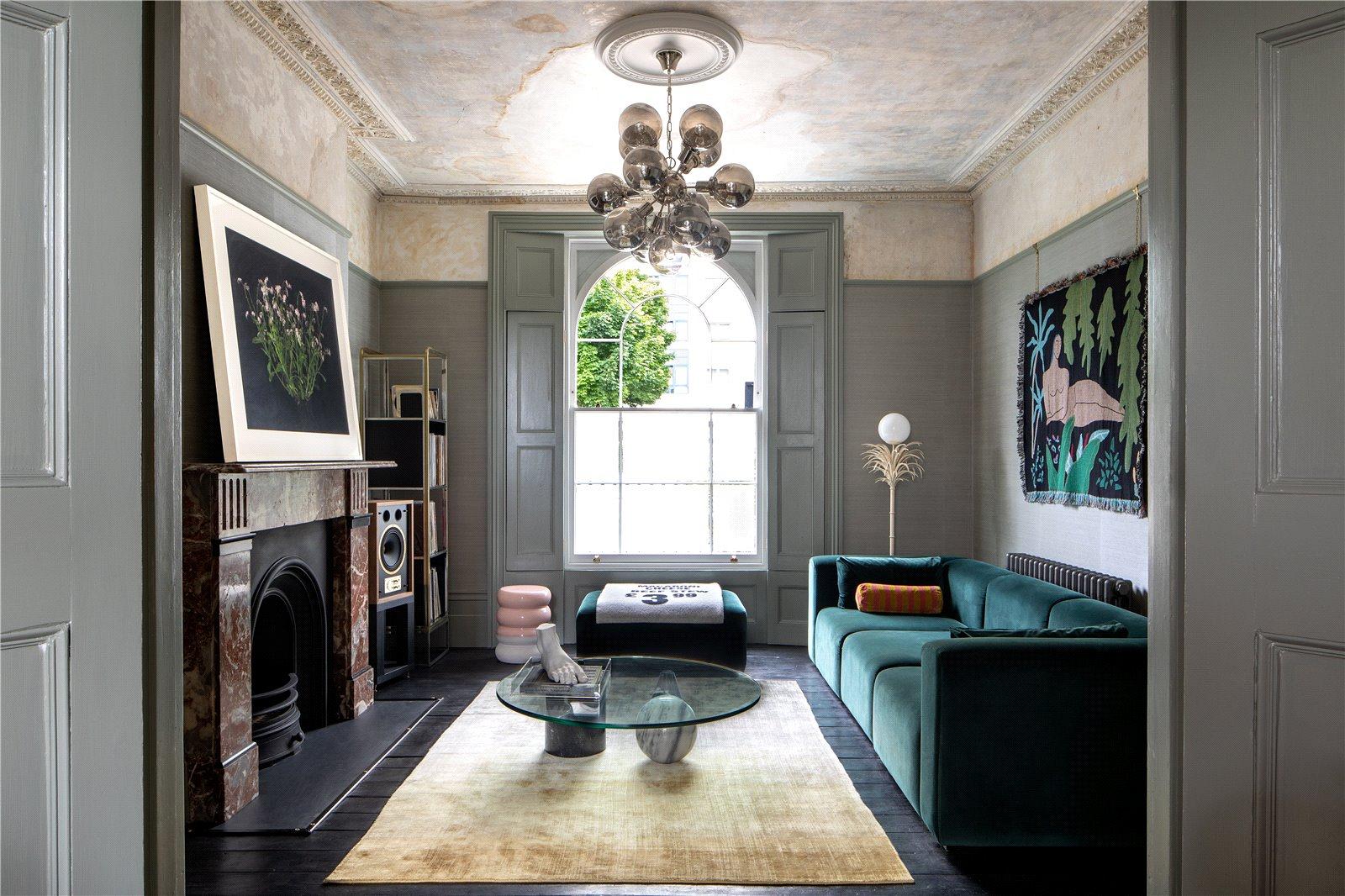 Living room of a four bedroom house in London Fields
