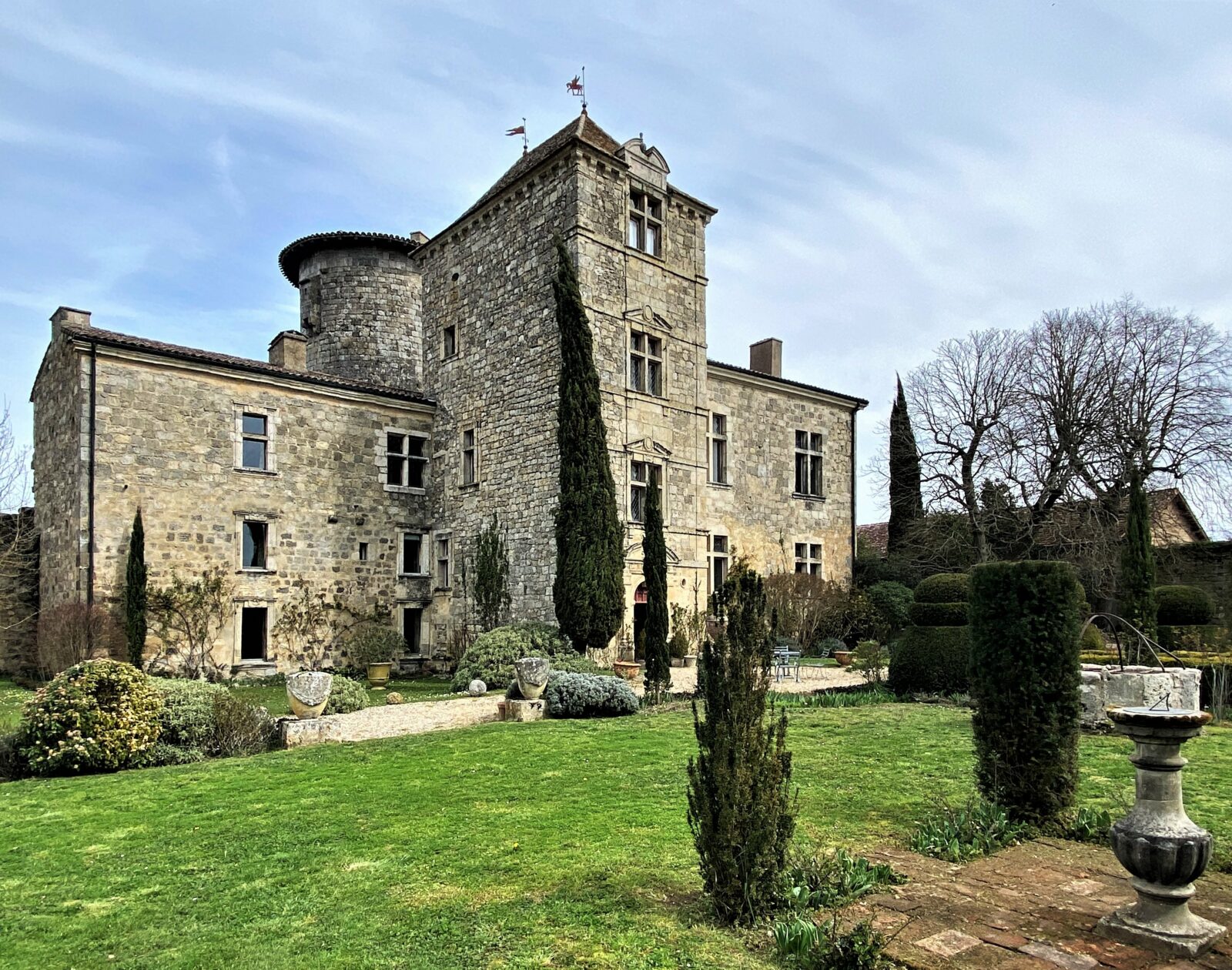 An historic chateau castle in Southwestern France