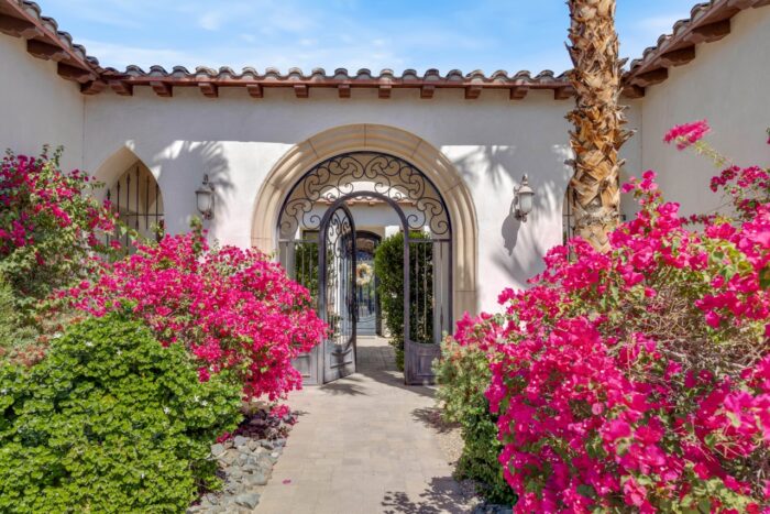 Spanish Style Home Gated Front Entrance