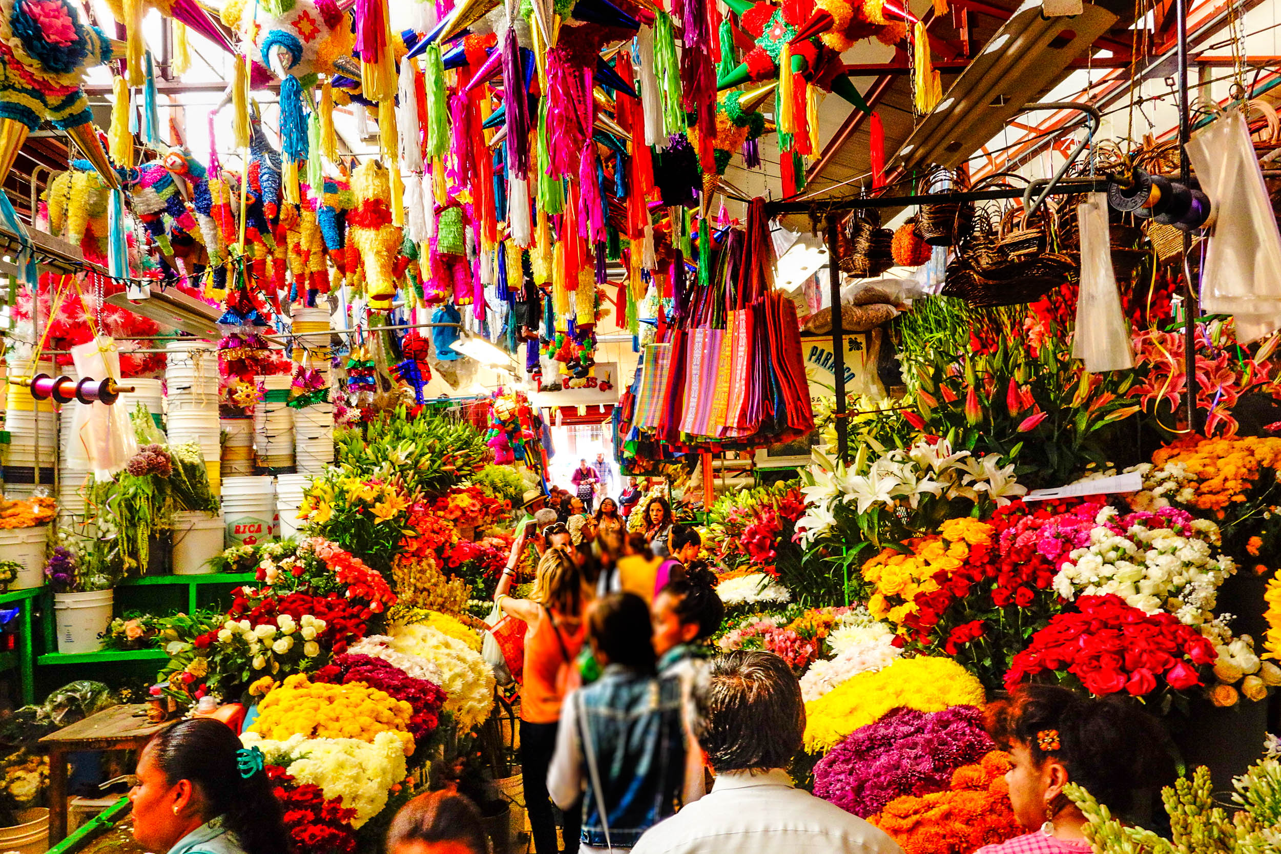 Flower Market. San Miguel de Allende. June 2015, Mexico.