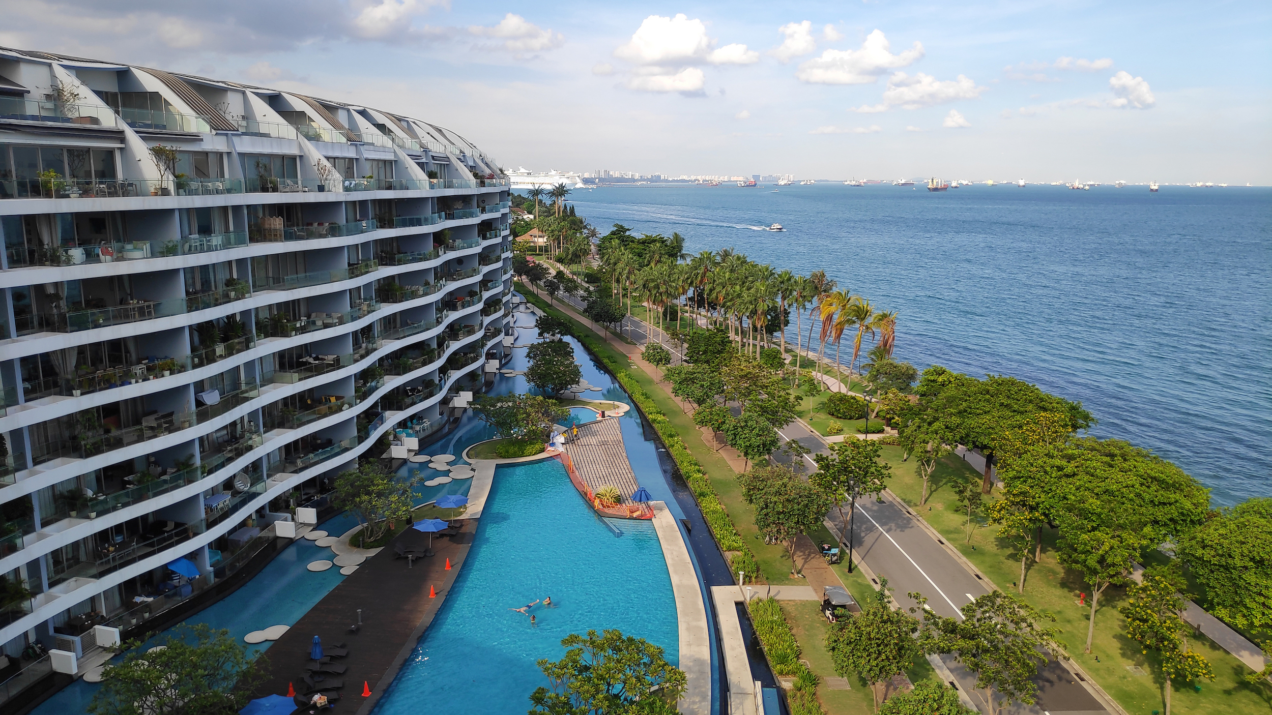 Singapore- 28 Oct, 2018: Condominium in Sentosa Cove with modern residence in Singapore