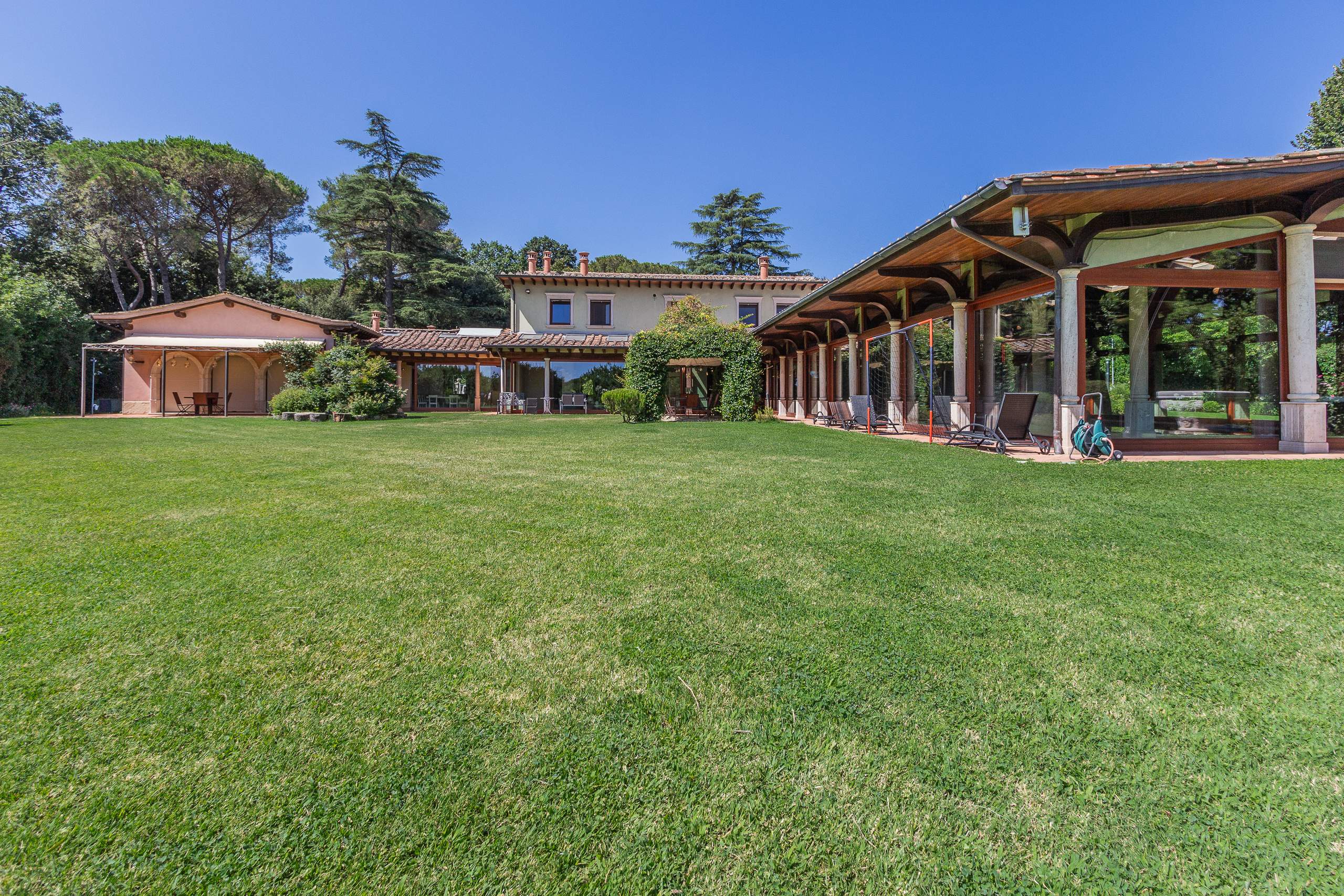 Italian villa surrounded by a large garden
