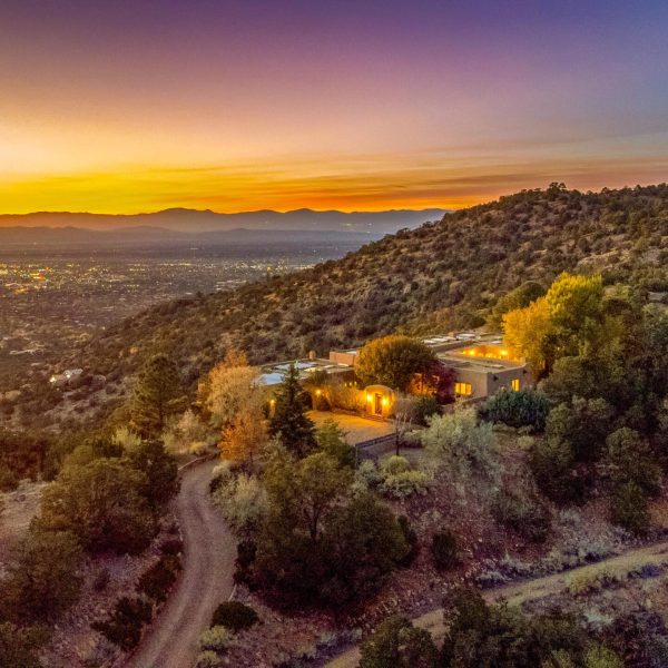 Set in the mountains over Santa Fe, this 6,200-square-foot villa boasts breathtaking views.
