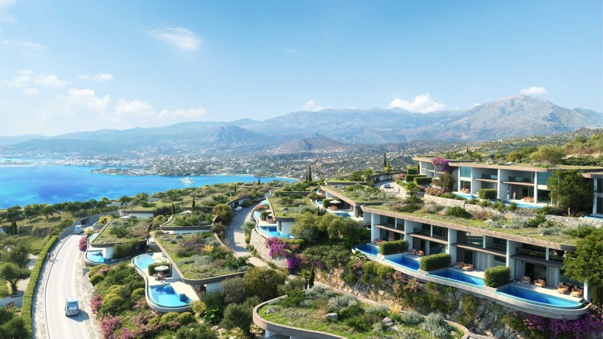 The Grecian island of Crete has birthed countless myths. Now, a new luxury development is poised to carve its own legend onto this storied land. (Roula Rouva Real Estate)