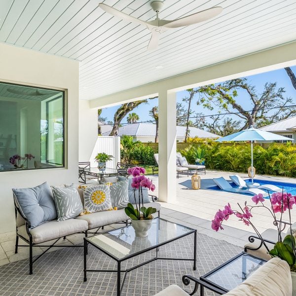 Back porch view to pool