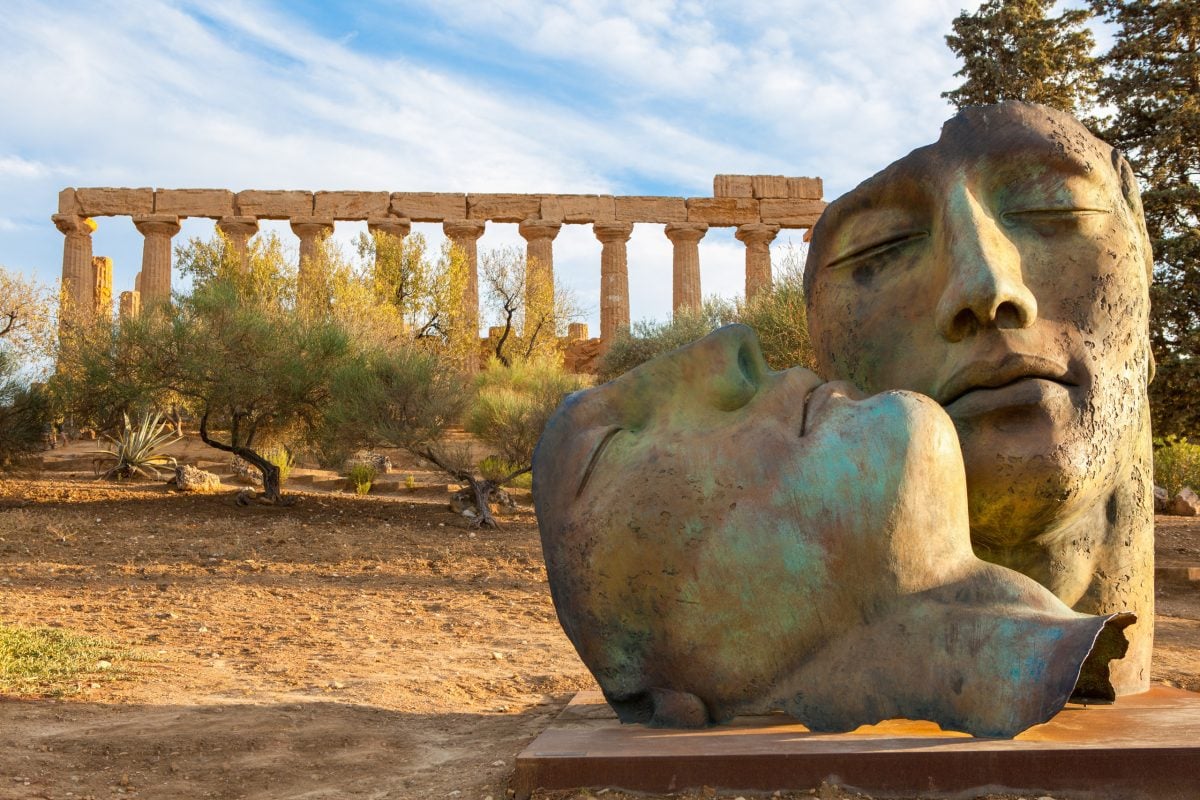 The Valley of the Temples, in the hilltop city of Agrigento in southern Sicily, is the dramatic backdrop for FestiValle—the international festival of music and digital arts, August 10-17, 2025. (Shutterstock)